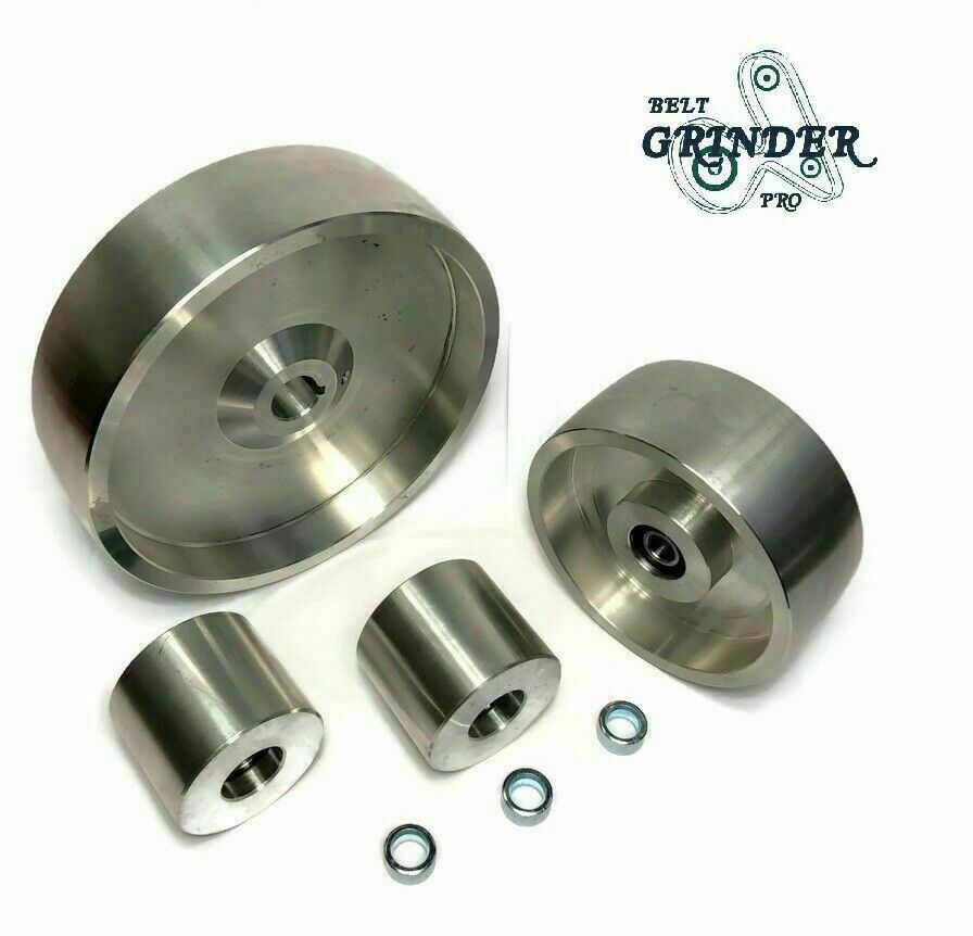 Belt Grinder Wheel Set 7.8 Inch Drive with 7/8″ Bore 5″ Track 2.5″ Idler