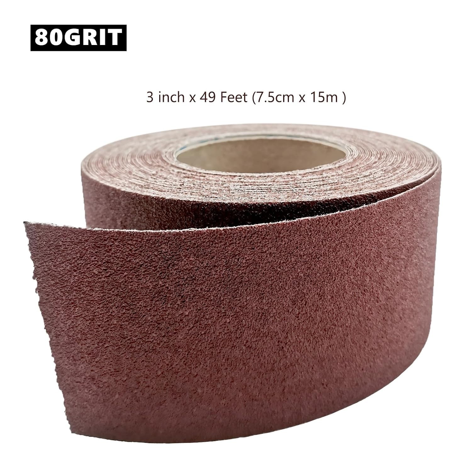 Efficient 80 Grit Emery Cloth Roll – 3″ x 49′ for Automotive & Furniture Repair