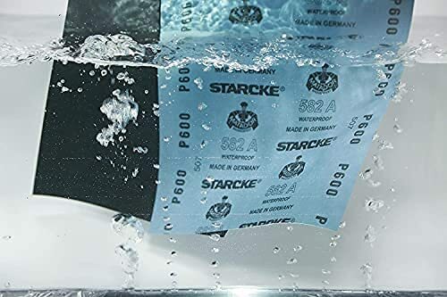 Starcke Premium Waterproof Silicon Carbide Sandpaper Sheets 5-1/2 x 9 Inch