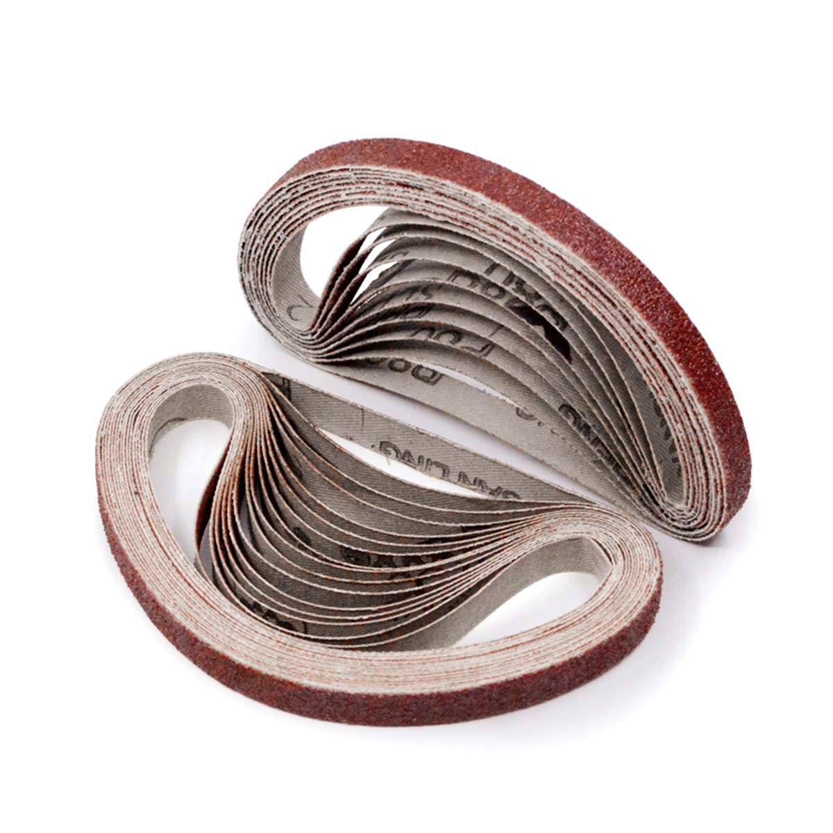 40 Grit Sanding Belts 3/8 x 13 Inch for Mini Belt Sander 24 Pack
