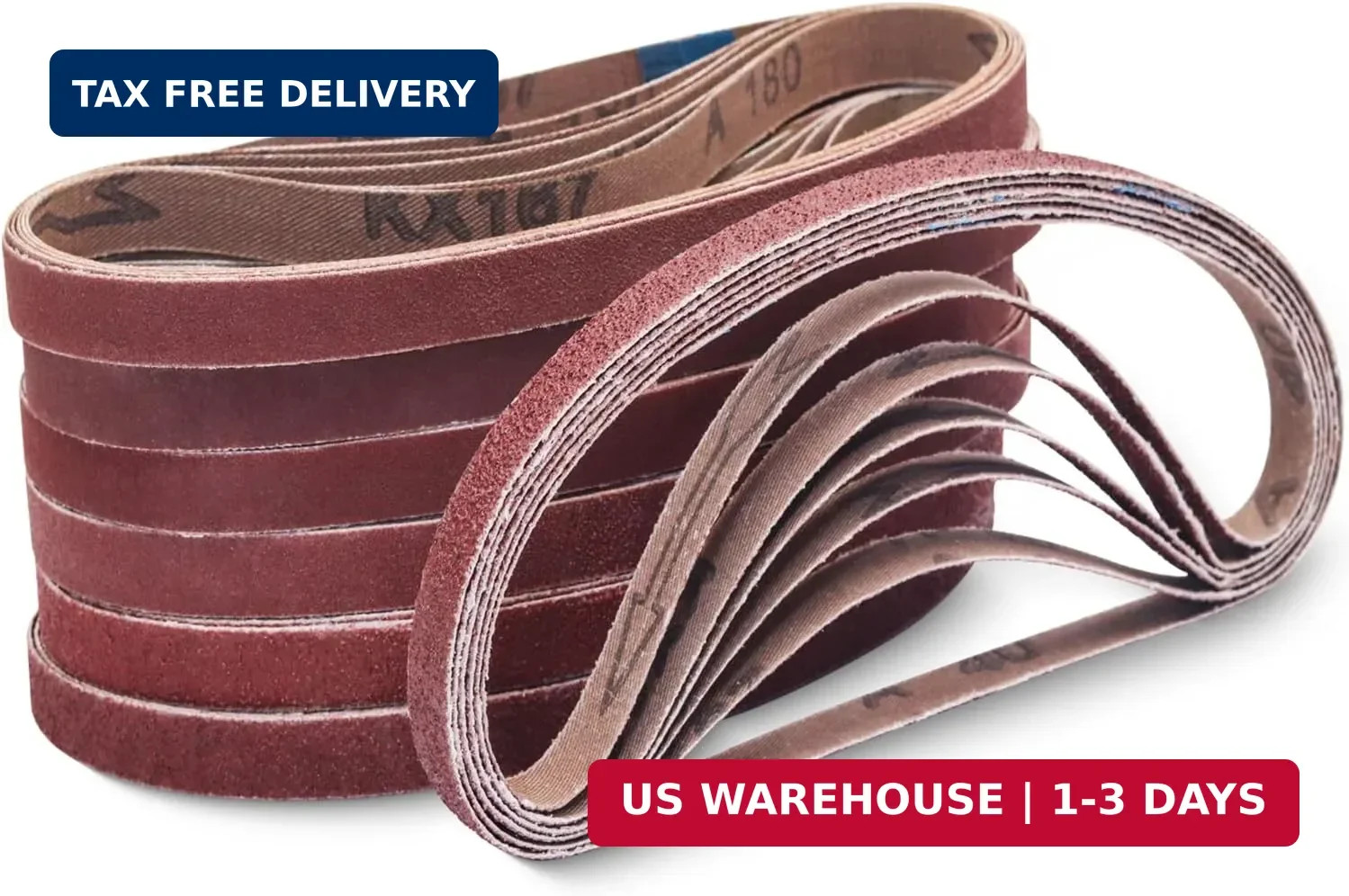 42 Pcs 3/8 x 13 Inch Sanding Belts,3/8×13 Sanding Belts Sandpaper for Air Belt S
