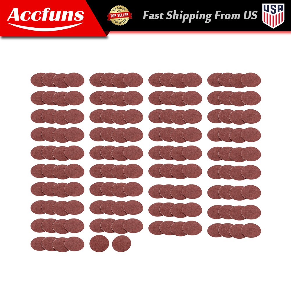 Medium Red Torque Sanding Discs for Die Grinder 150 Pieces 2 Inch 80 Grit