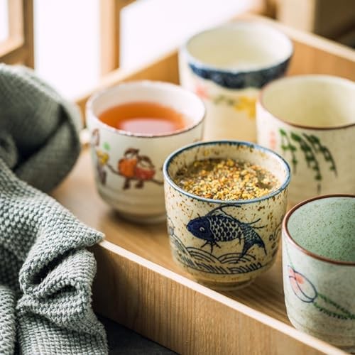 6 Oz Ceramic Coffee Cups – Japanese Tea & Coffee Cups – Good Heat Retention