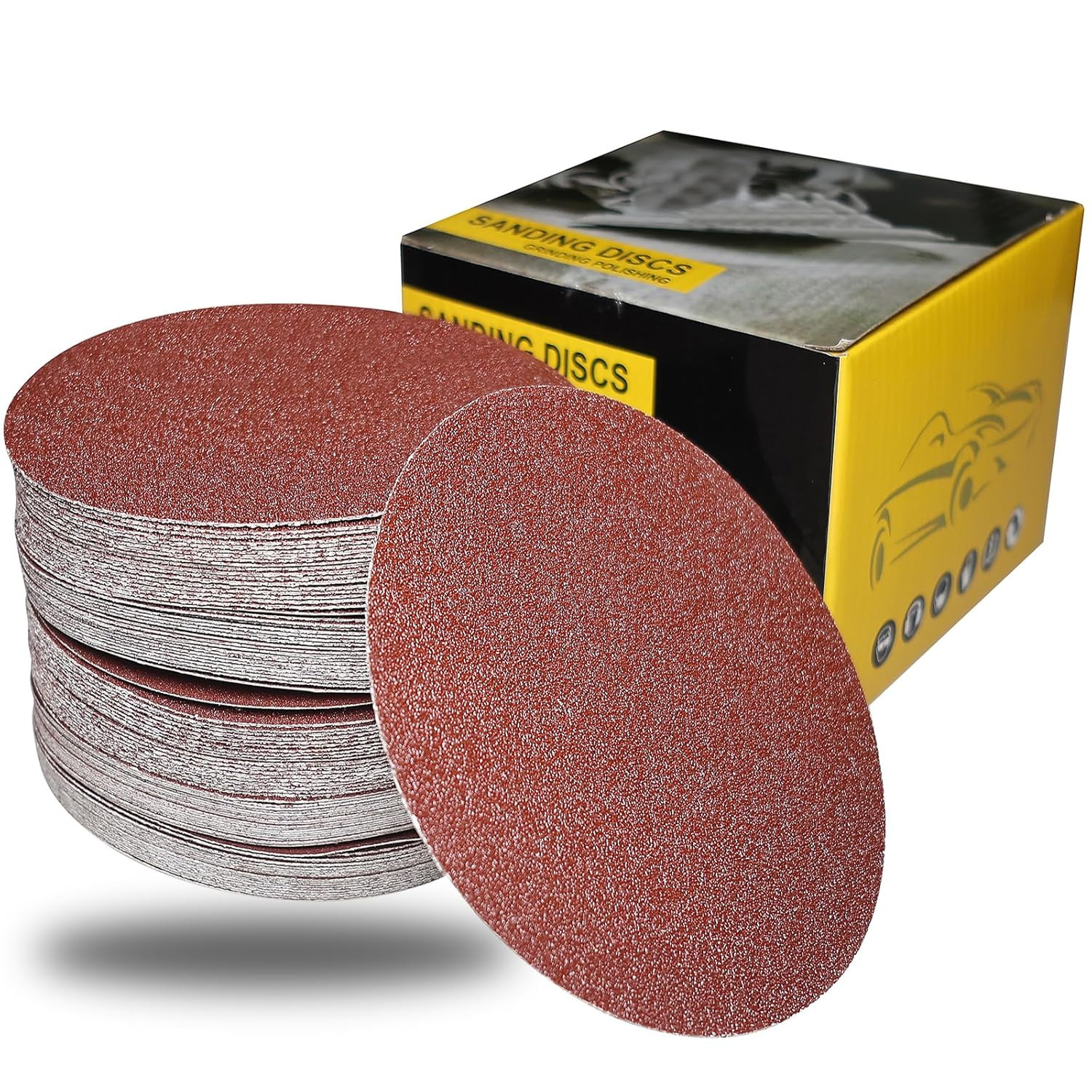 100 PCS 5″ PSA Sanding Discs -20 Each of 60, 80, 120, 180, 240, Grit- 5 Inch Sel