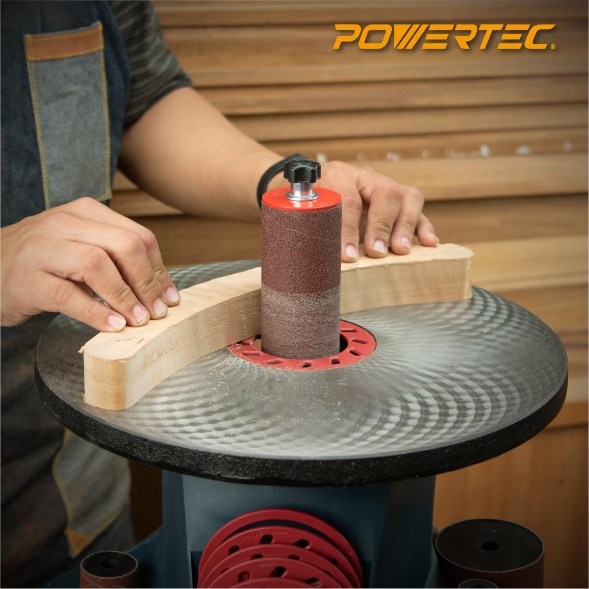 POWERTEC4.5″ length x 6 different Diameter Sanding Sleeves 80 Grit (11204)