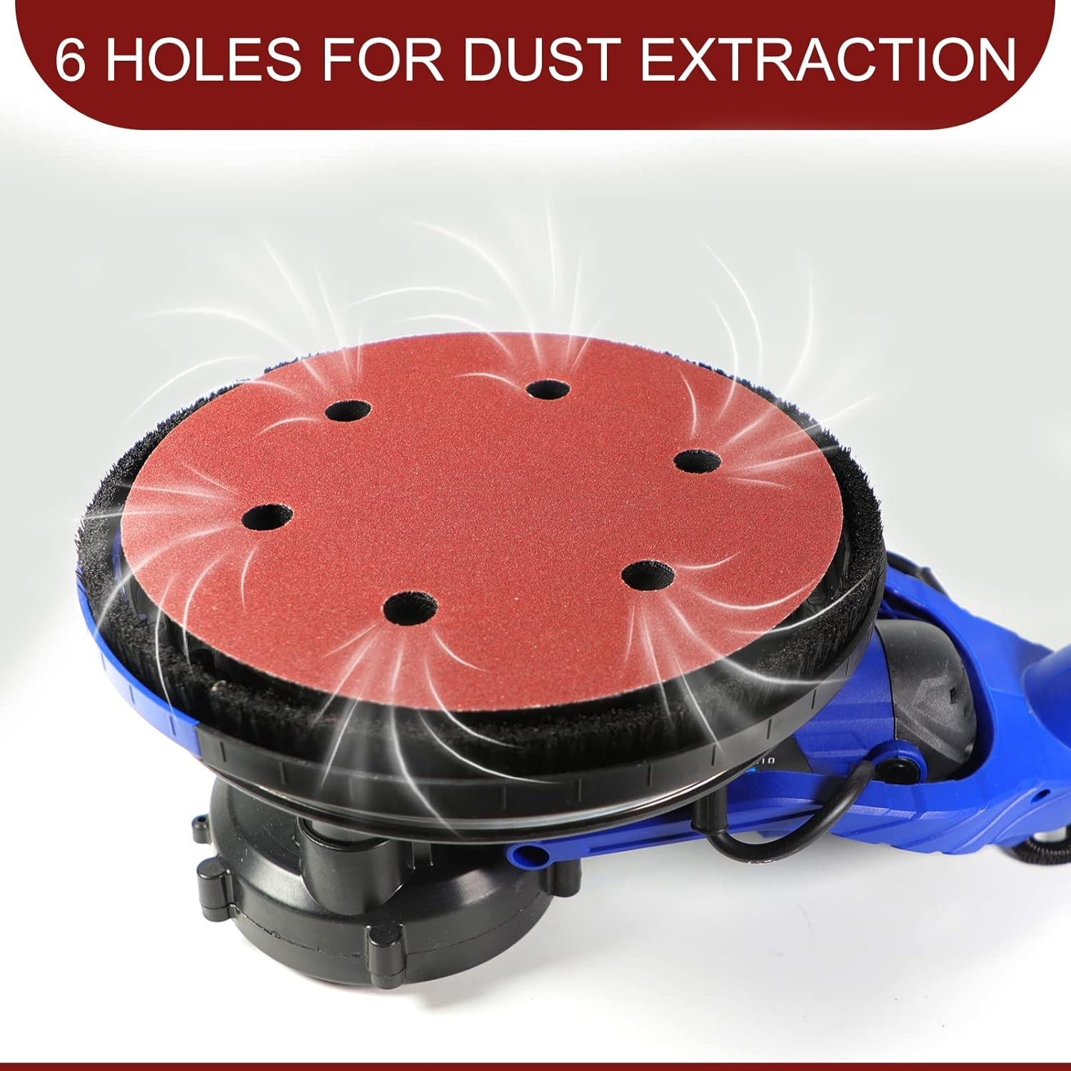 9 Inch 6 Hole Sanding Discs 40 Grit Hook and Loop for Drywall Sander 12PCS