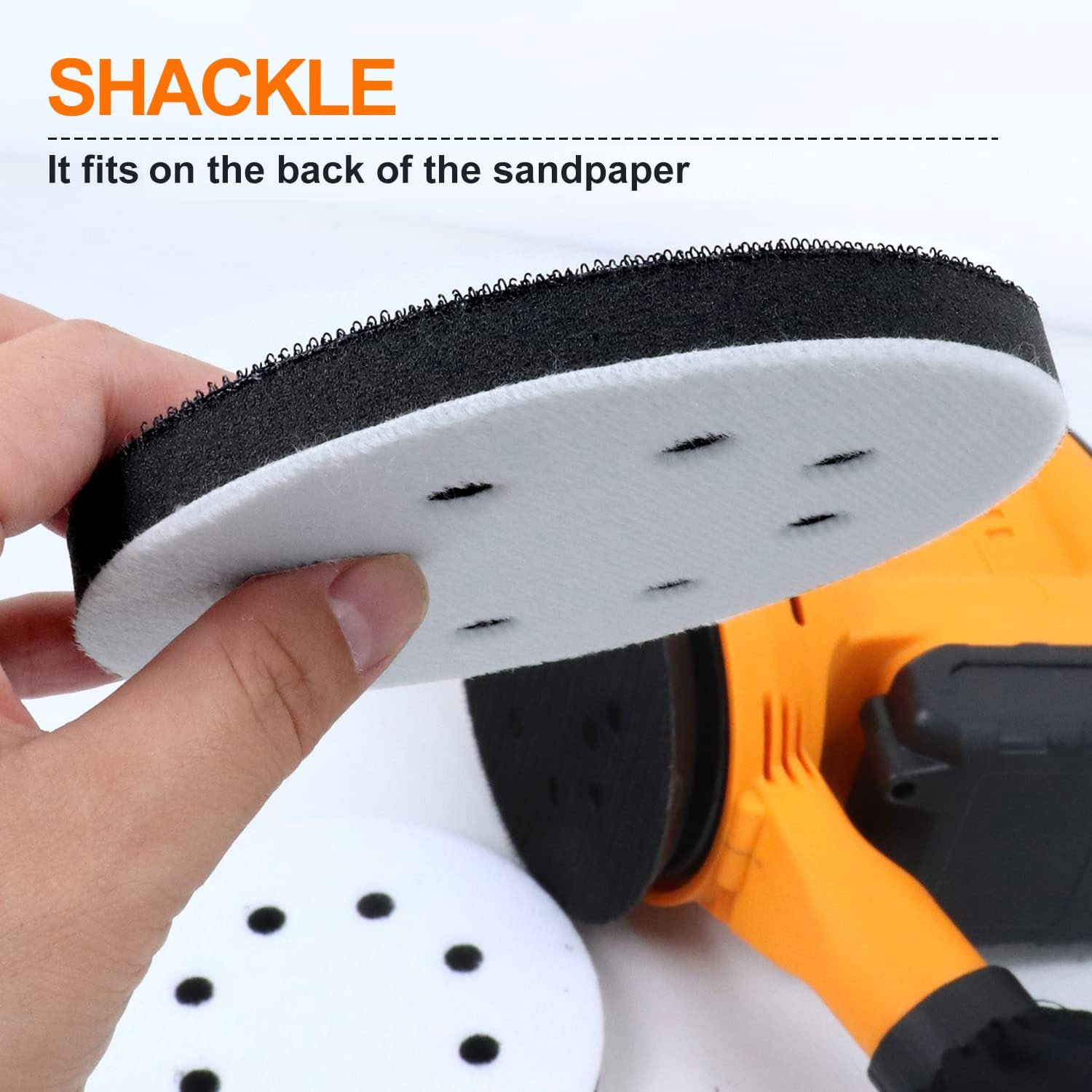 5 Inch 8 Holes Interface Pad, 5” Orbital Sander Foam Pad