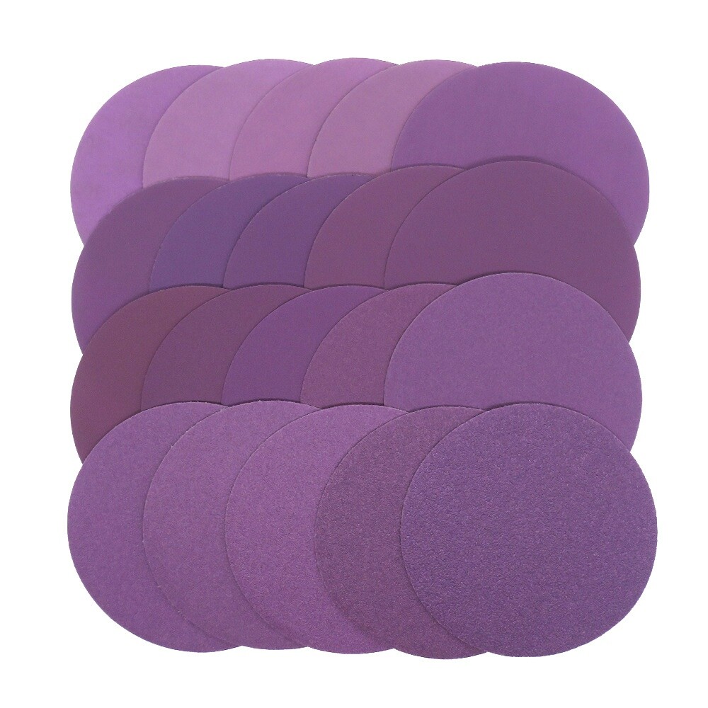 5 Inch 125mm Purple Sandpaper Wet And Dry Sanding Discs Waterproof 60-10000 Grit