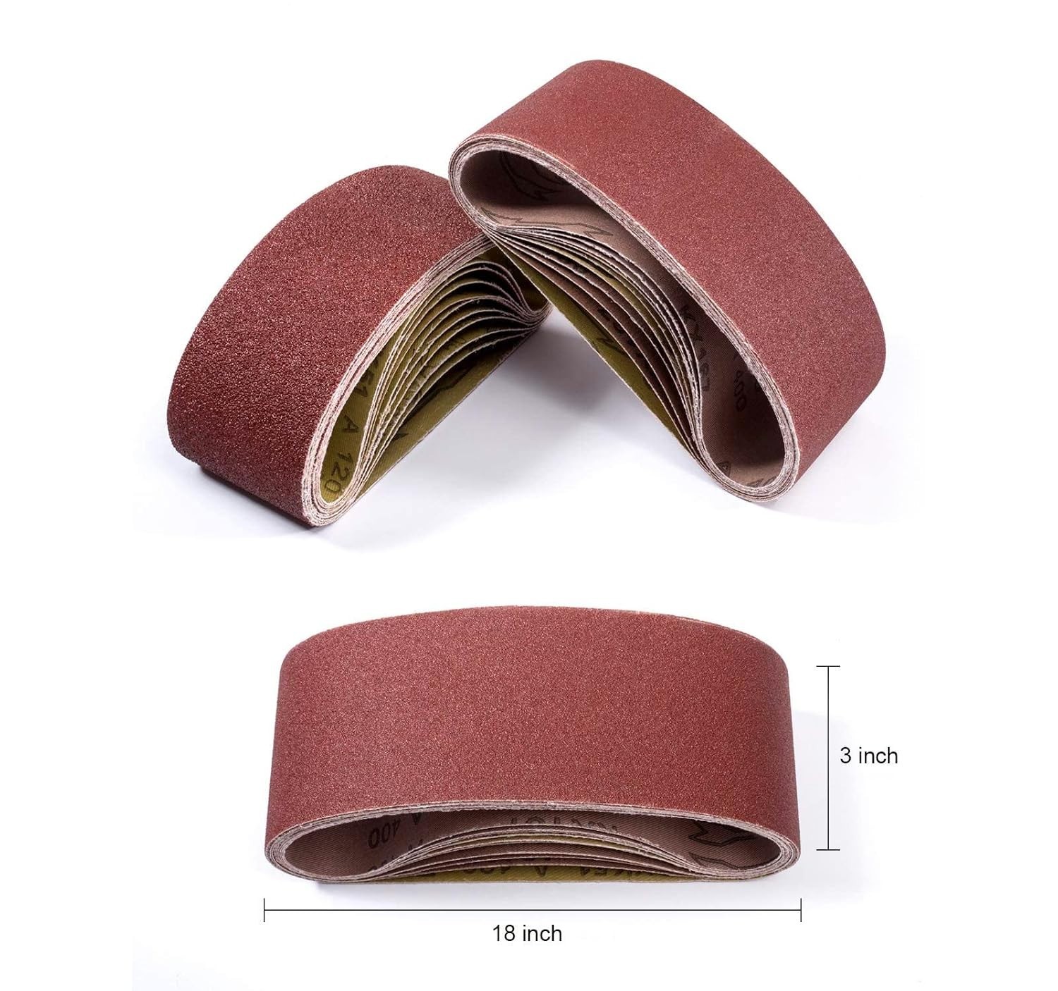3×18 Sanding Belts 20PCS Belt Sander Paper Aluminum Oxide 3 Each of 60/80/120…