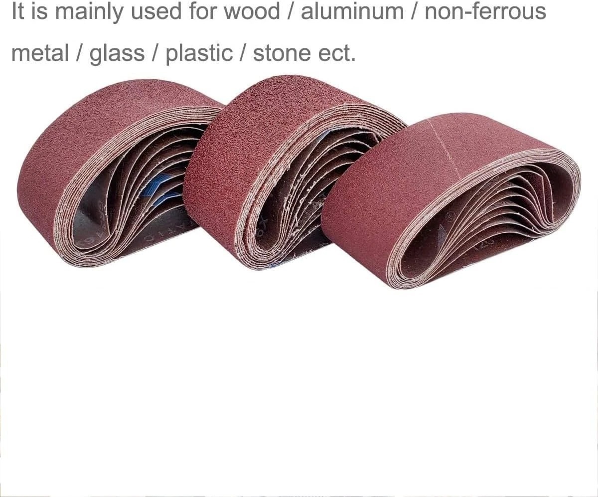 15-Pack 2.5″ x 14″ Sanding Belts – Anti-Static Aluminum Oxide Quality