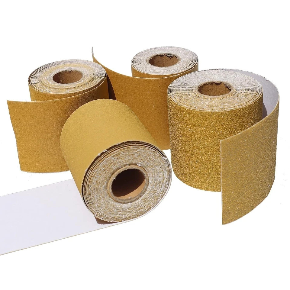 20 Yd 2-3/4 PSA Sandpaper Roll Set 80 120 220 320 Grit Auto Body Woodworking