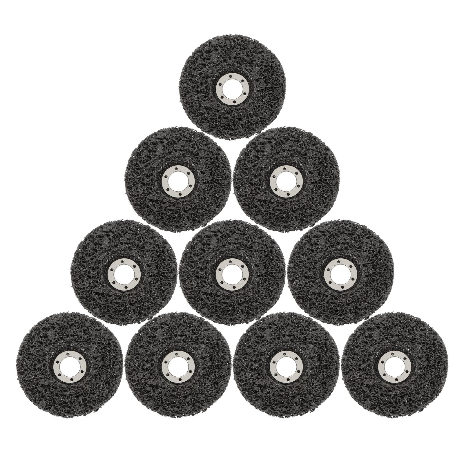 10 PCS 4-1/2″ x 7/8″ Black Diamond Grinding Discs Strip Discs for Angle Grinder