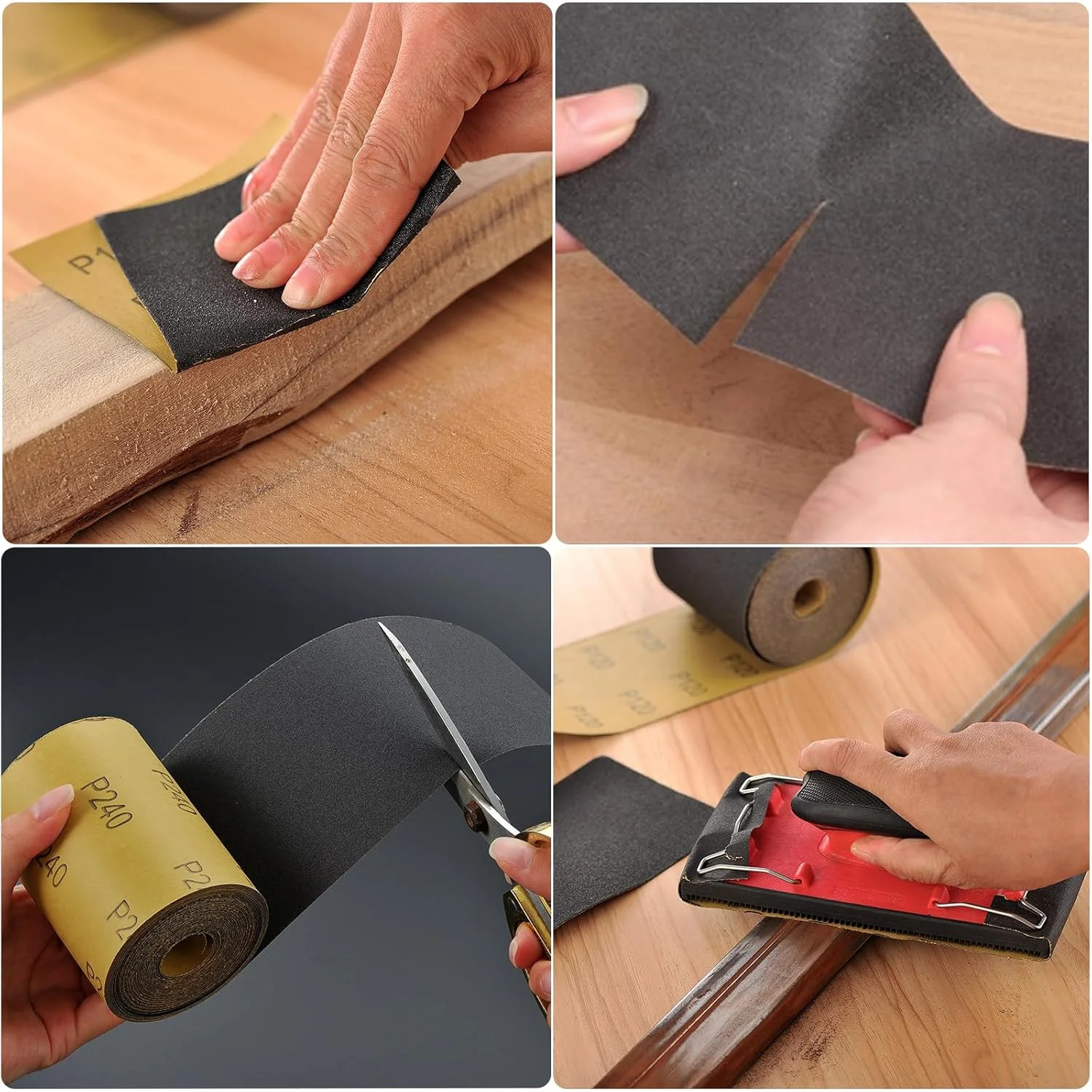 1500 Grit Sandpaper Roll, Silicon Carbide Wet Dry Longboard Sand Paper, 3-2/3″ W