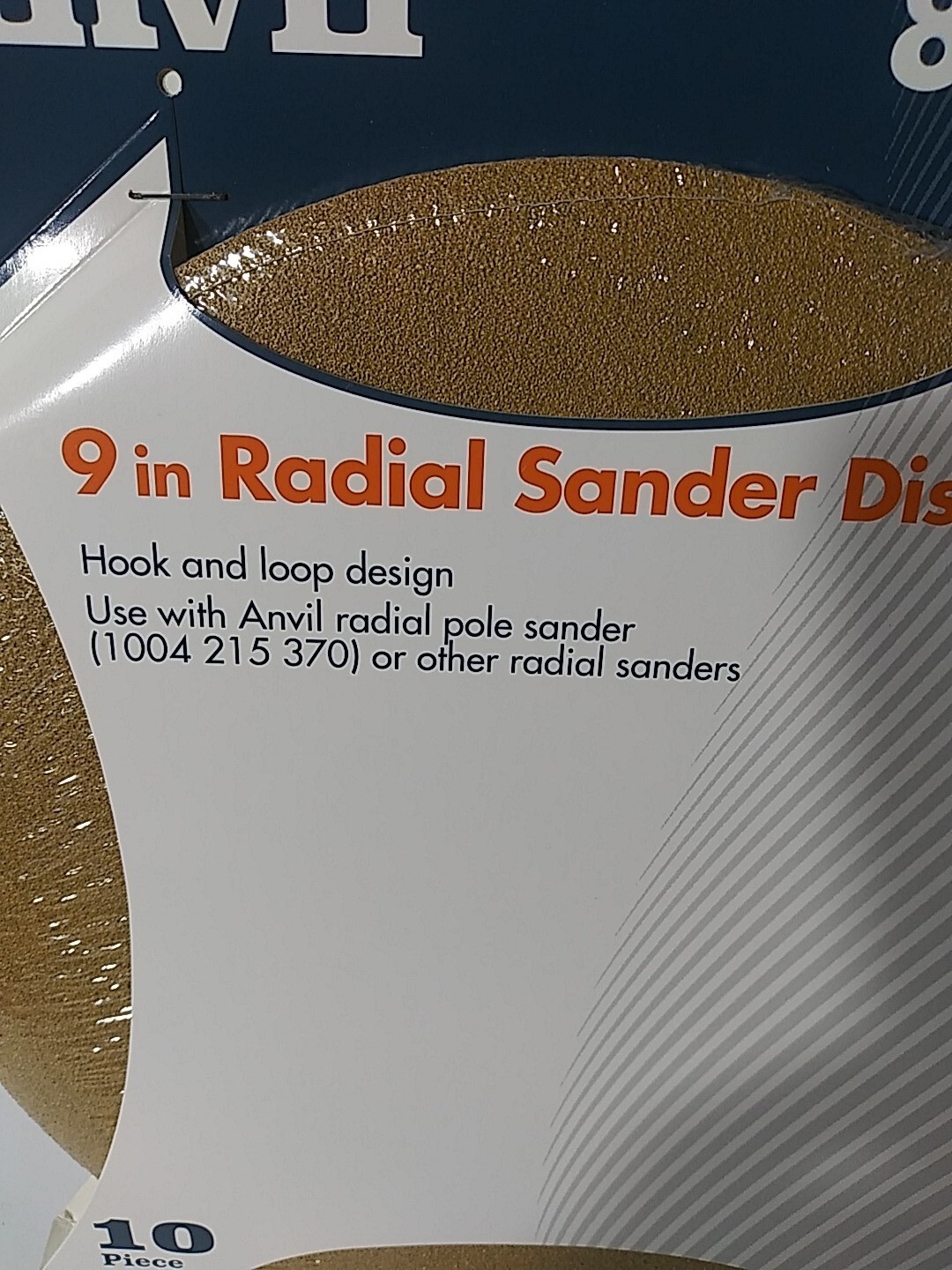 Anvil Radial Sanding Disk 80-Grit 9″ 1004 215 335 10pk…Ships Fast
