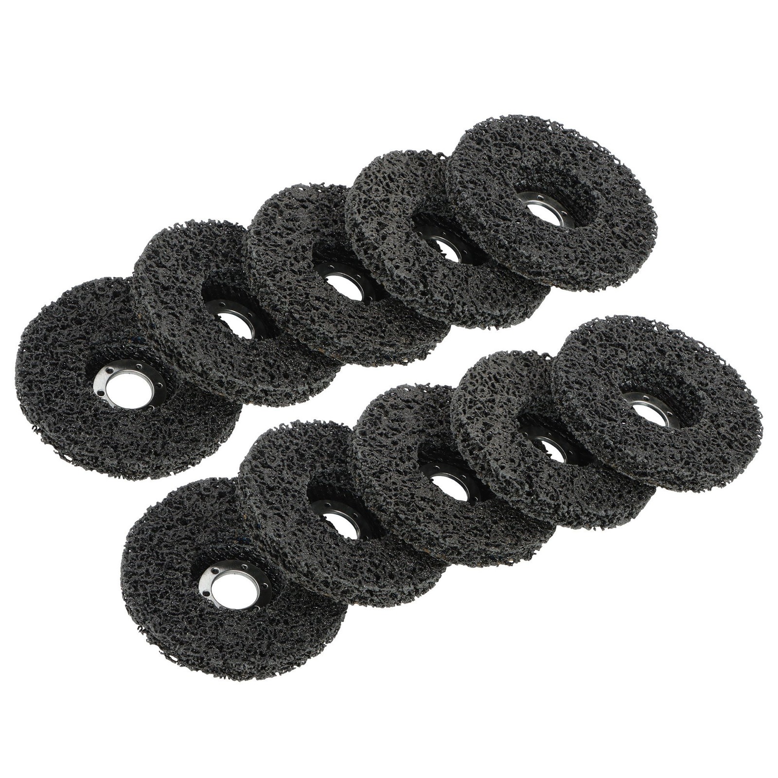 10 PCS 4-1/2″ x 7/8″ Black Diamond Grinding Discs Strip Discs for Angle Grinder