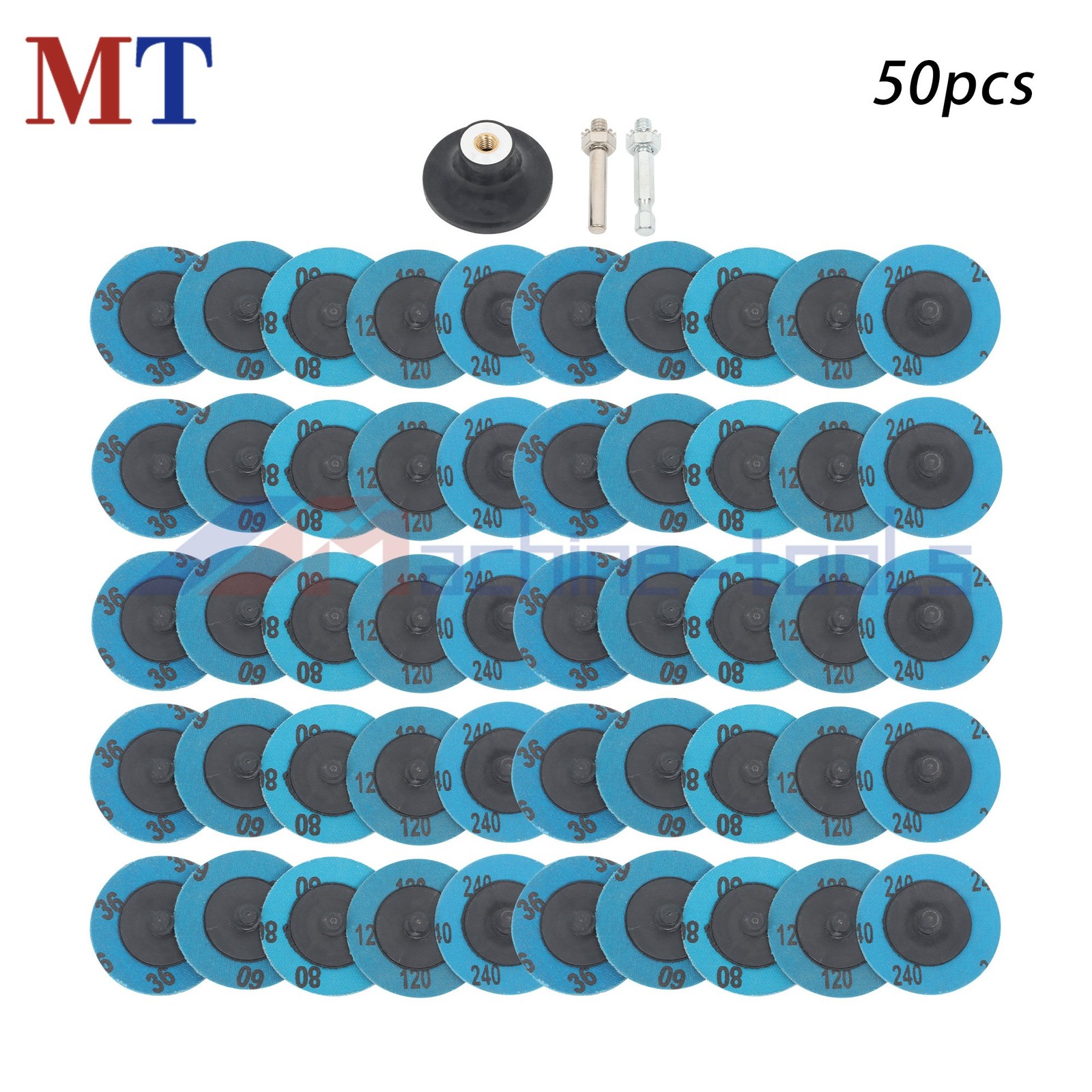 50 Pcs 2″ Grinder Sanding Grinding Discs (10 Pcs Each Of 36,60,80,120 and 240)