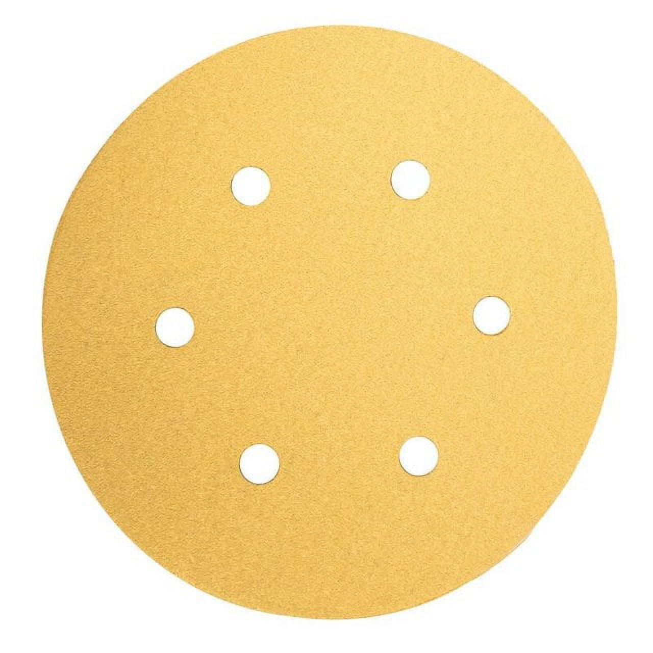 50-Pack 6 in W x 6 in L 60 Grit 6-Hole Hook and Loop Sanding Disc