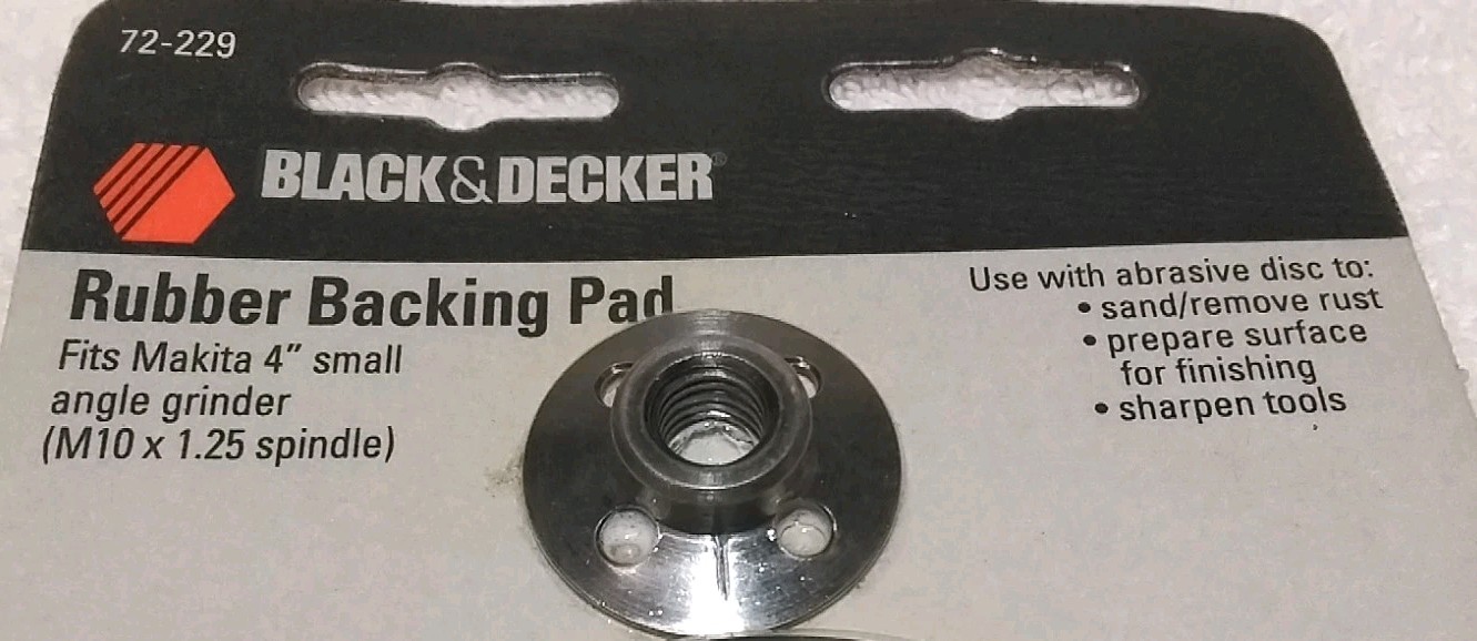 BLACK&DECKER 72-229 4″-M10×1.25 RUBBER BACKING PAD