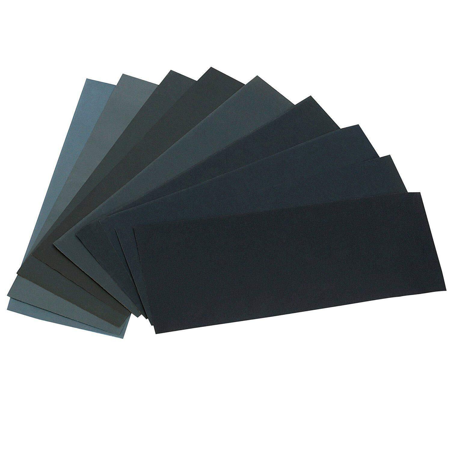 HSYMQ 24PCS Sand Paper Variety Pack Sandpaper 12 Grits 9×3.6 Inch, Assorted