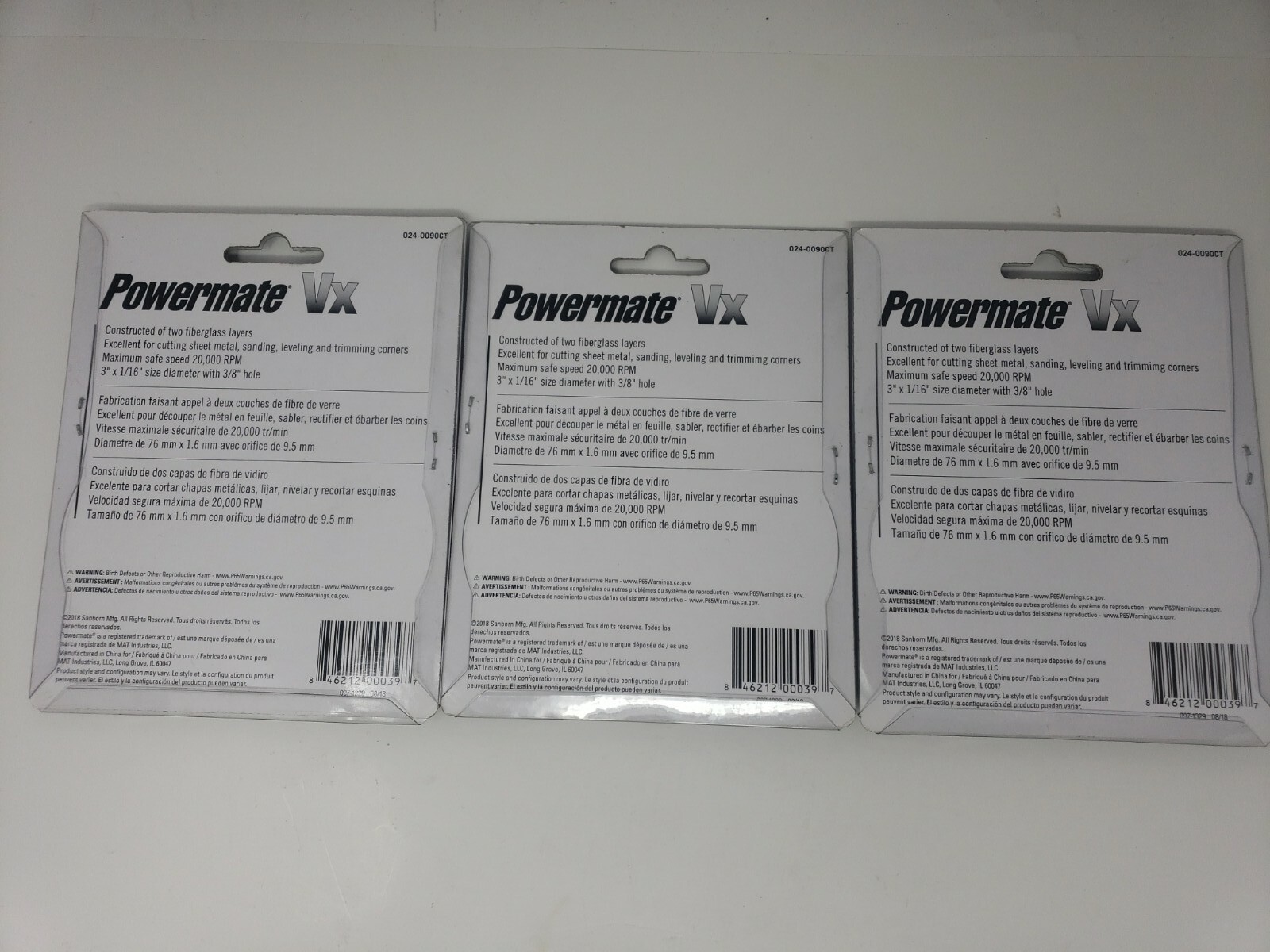 Powermate Vx Aluminum Oxide Disk 024-0090CT SEE DESCRIPTION