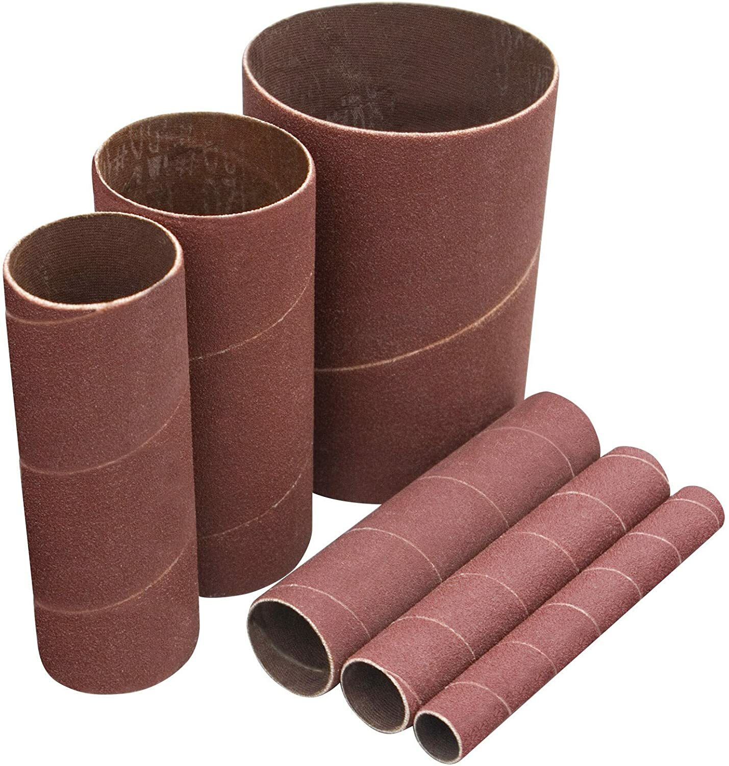 POWERTEC4.5″ length x 6 different Diameter Sanding Sleeves 80 Grit (11204)
