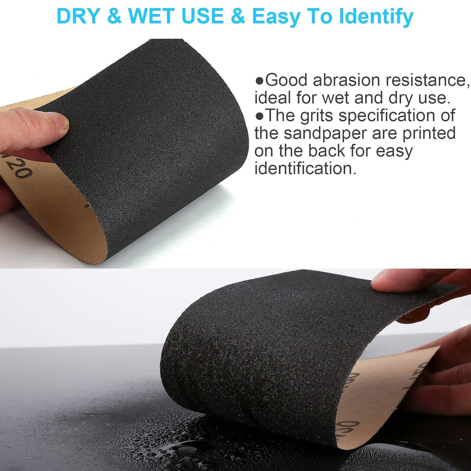 9 x 3.6 Inch Silicon Carbide Sandpaper – 48 PCS for Wood, Metal & Automotive Use