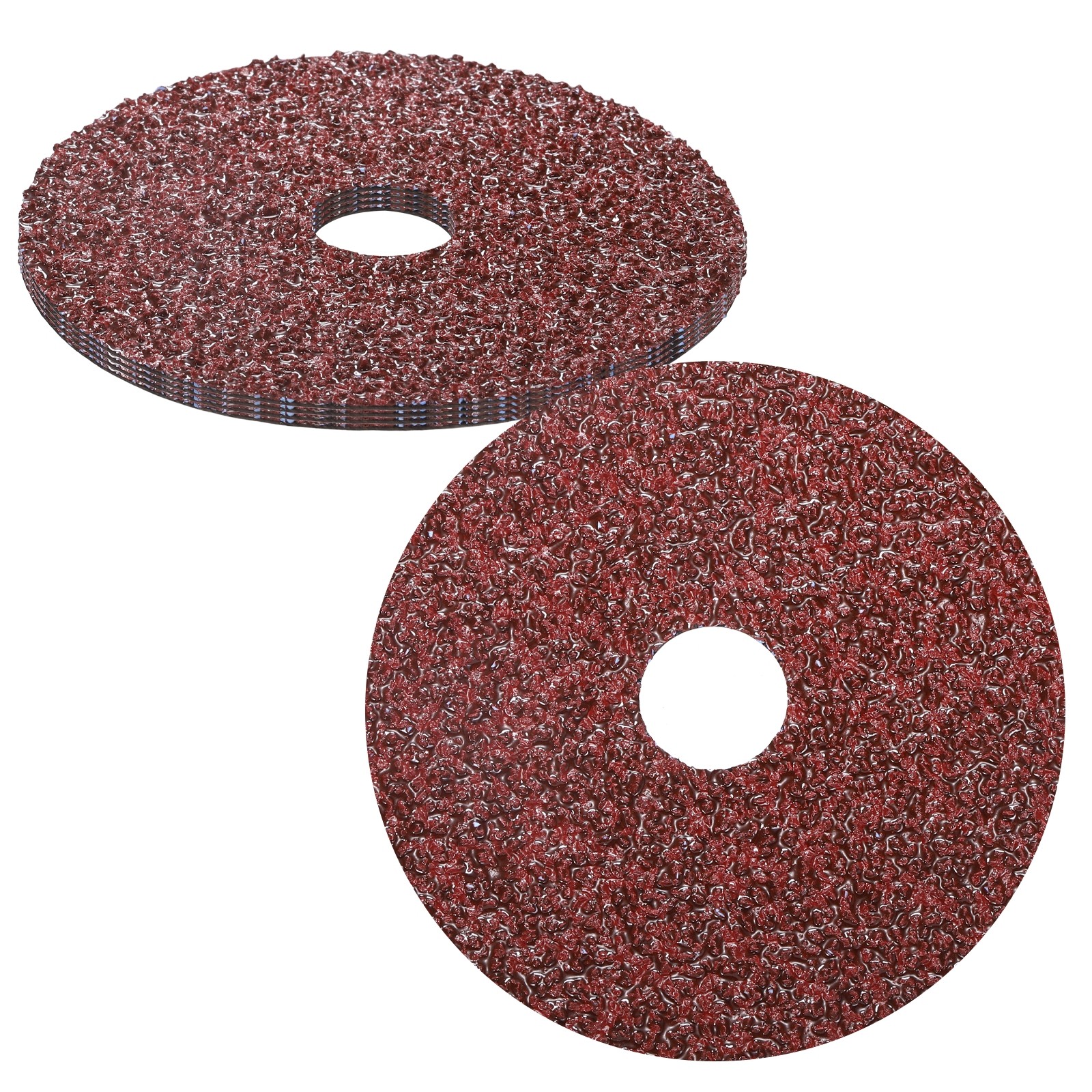 5 Pcs Ceramic Aluminum Oxide Discs – [4.5″ x 7/8″ Arbor Hole, 24 Grits], Red