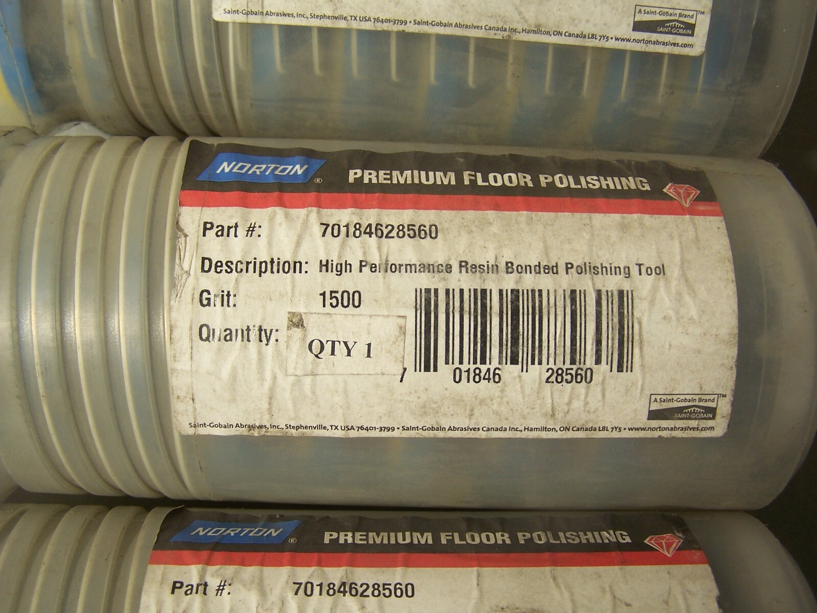 4 tubes (36 total) 3″ norton floor polishing tool discs resin bonded 1500 grit