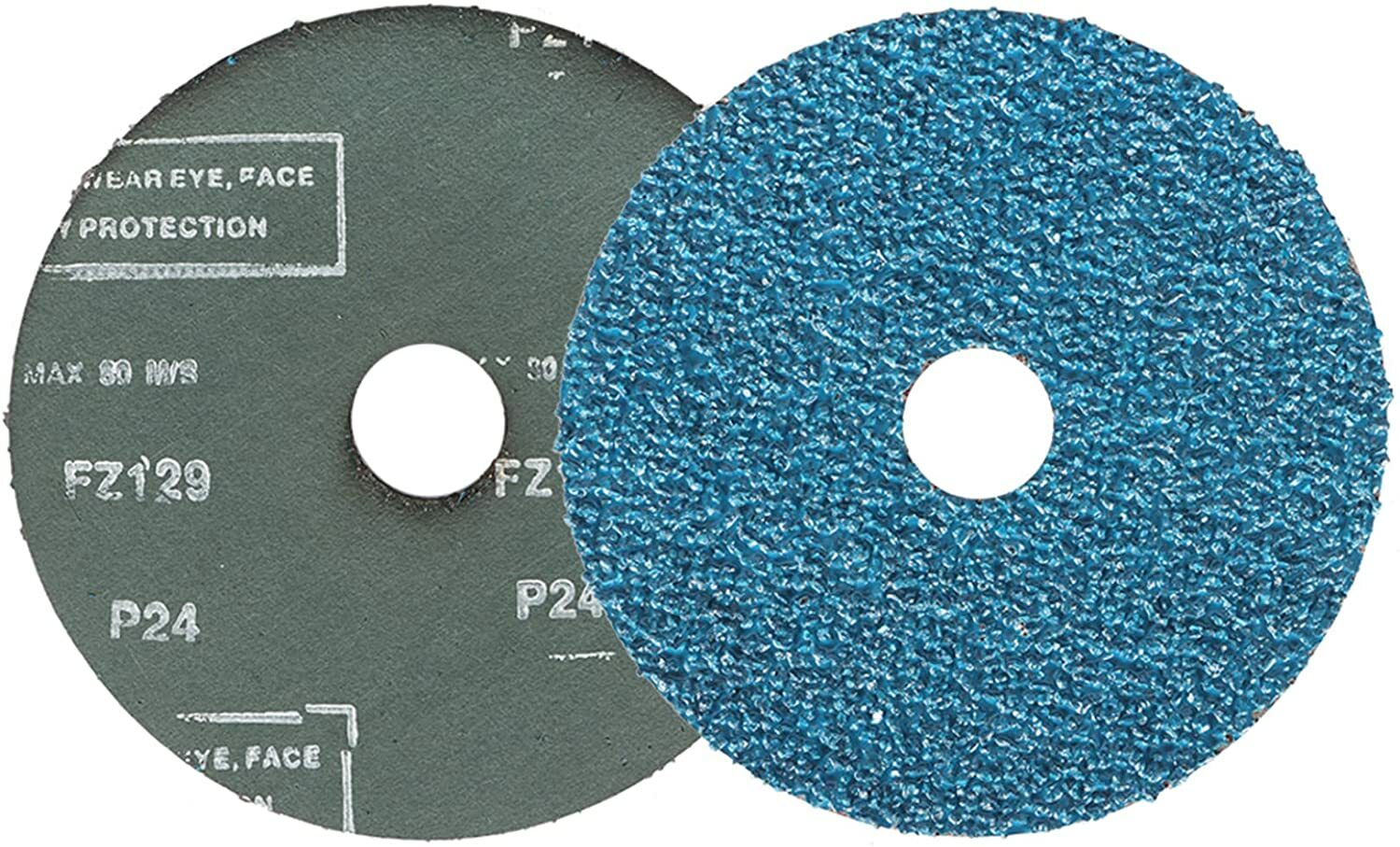 25 Pack 5 inch Zirconia Resin Fiber Disc 60 80 120 Grit Sanding Grinding Discs