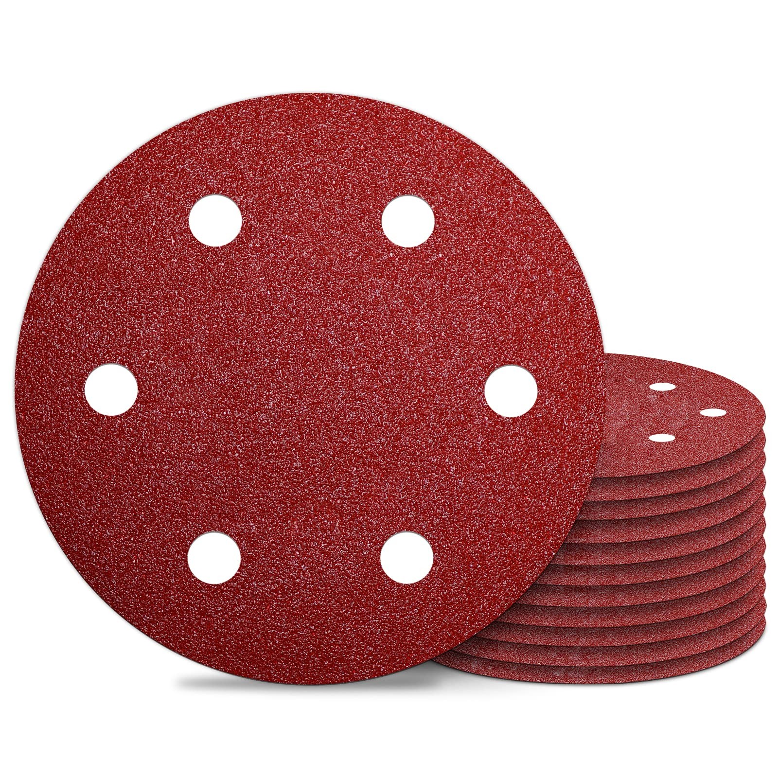 Awutzut 9 Inch 6 Hole Sanding Discs 40 Grit Hook and Loop for Drywall Sander …