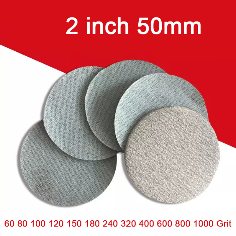 2 Inch 50mm Dry Sanding Discs Hook and Loop Abrasive Sandpaper Pads 60-1000 Grit