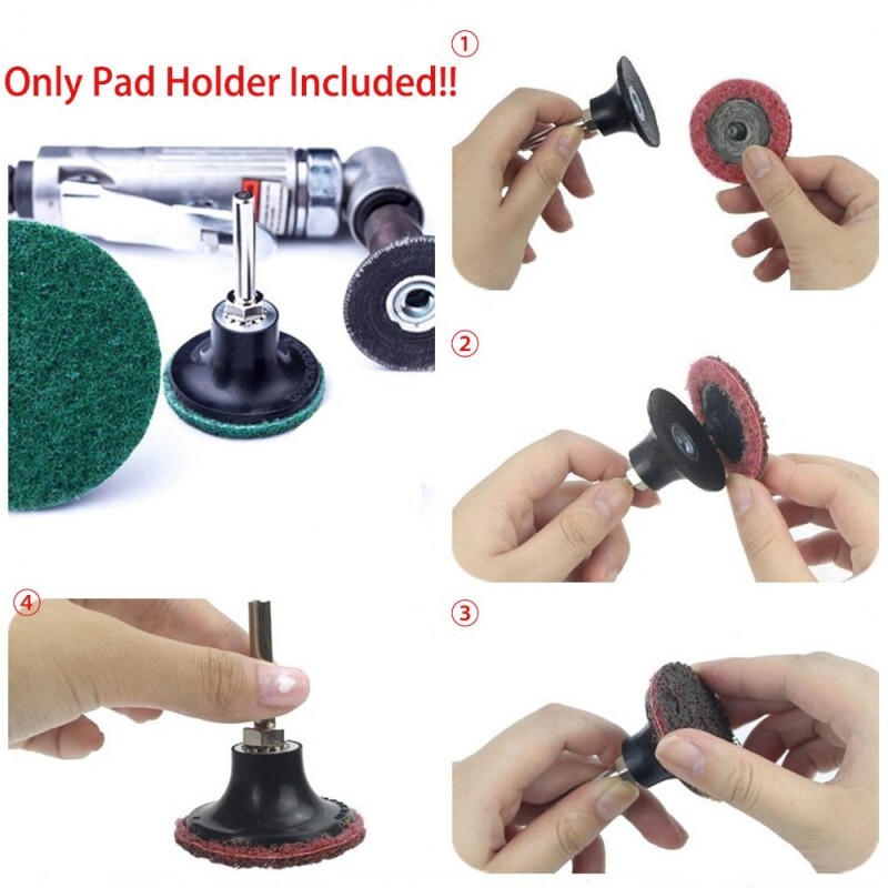 2PCS 2 inch Sanding Disc Holder Mandrel 1/4″ Shank Roll Lock Rotary Pad Holder