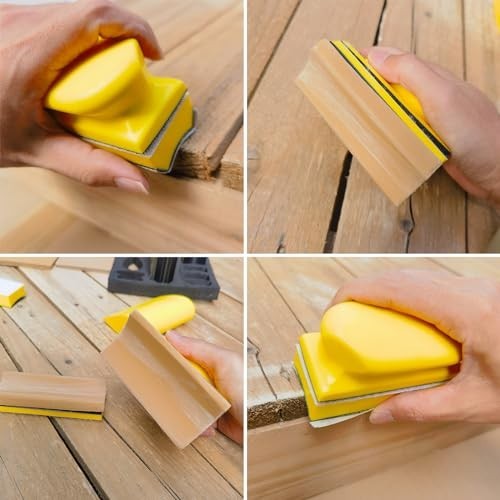 56 PCS Hand Sanding Block Set – 16 Contoured Profile Sanders + 40 Sandpaper Shee