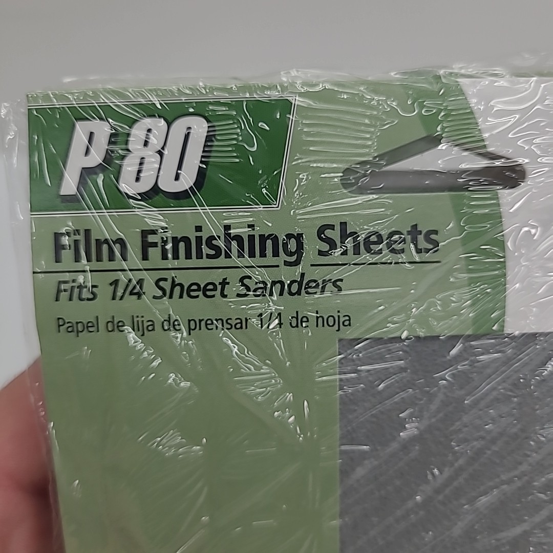 Shopsmith Film Finishing Sheets P80 Grit Sandpaper 1/4″ Sanders Case Of 50