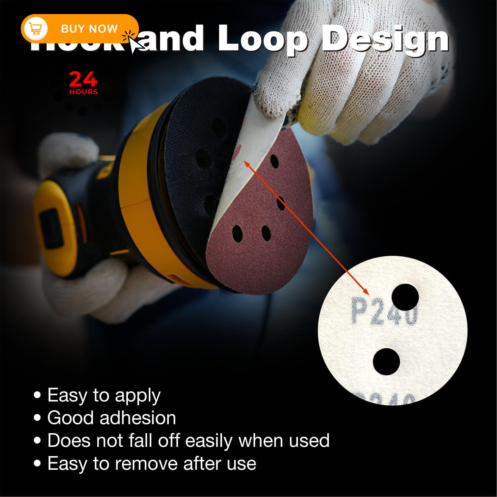 120 Pcs Sanding Discs, 5 Inch Sandpaper, 40, 60, 80, 120, 150, 240 5 inch