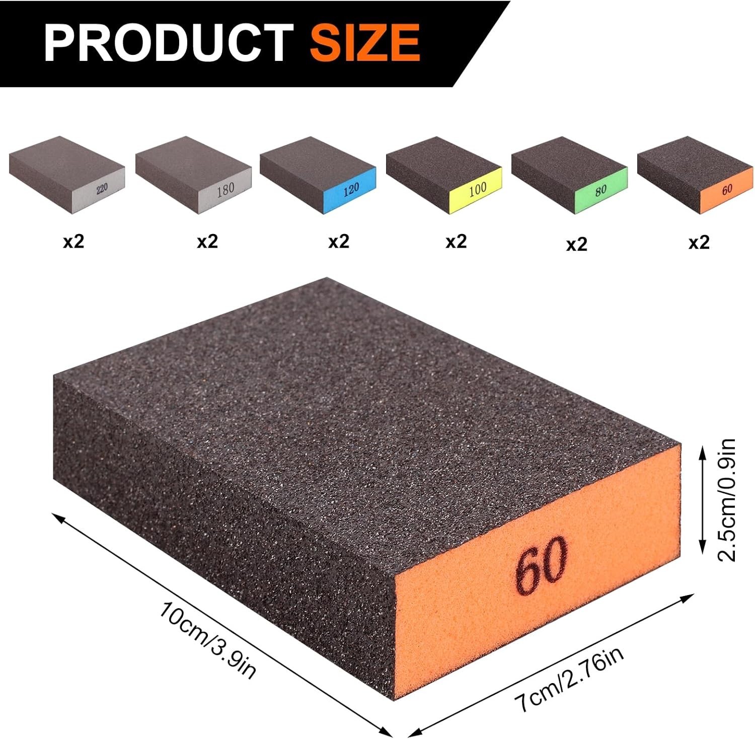 Versatile Sandpaper Blocks Set for Woodworking, Drywall and Furniture Projects