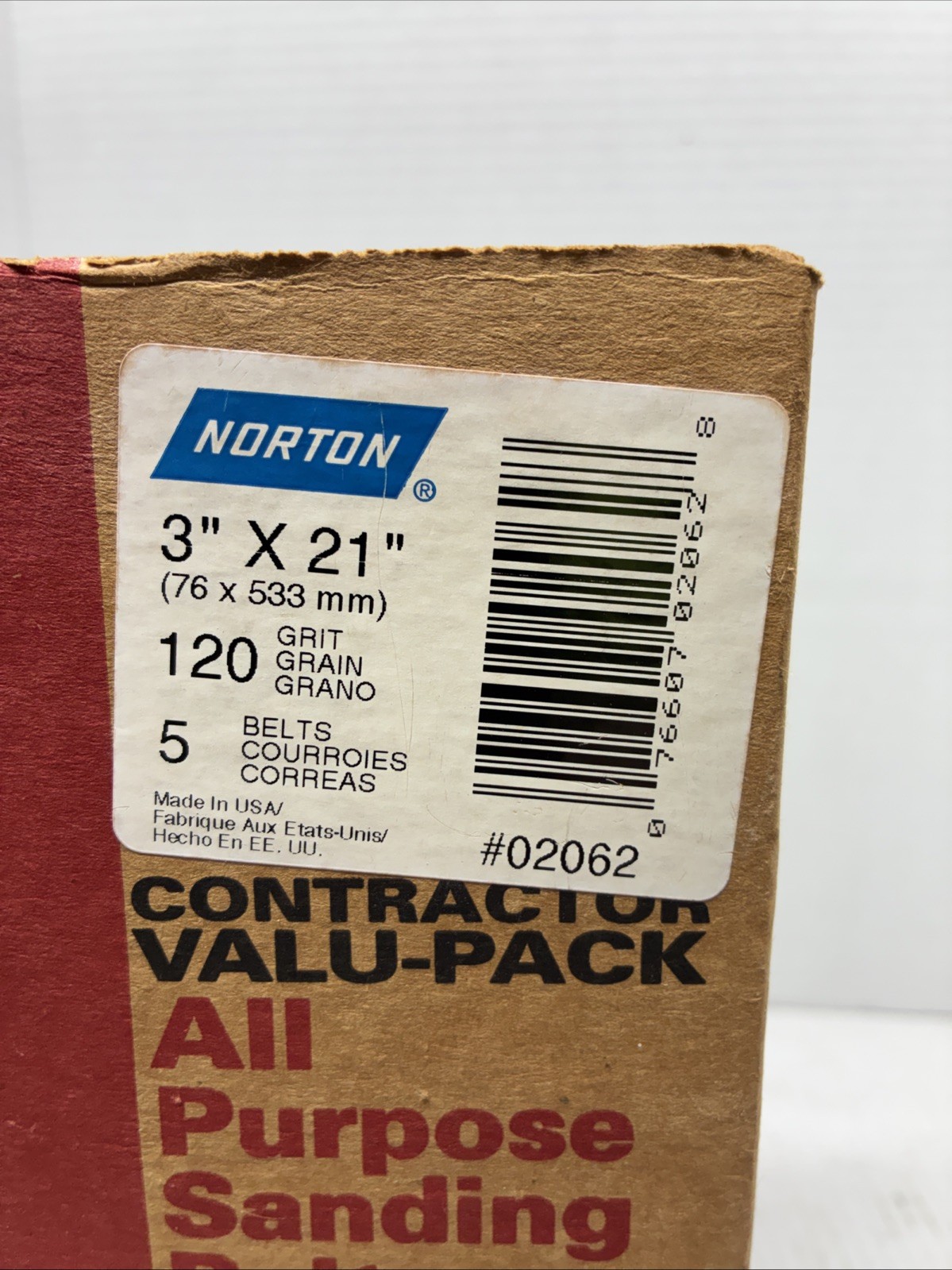 Lot Of 4 Boxes Of 3″ X 21″ Aluminum Oxide Belt Open Boxes See Description