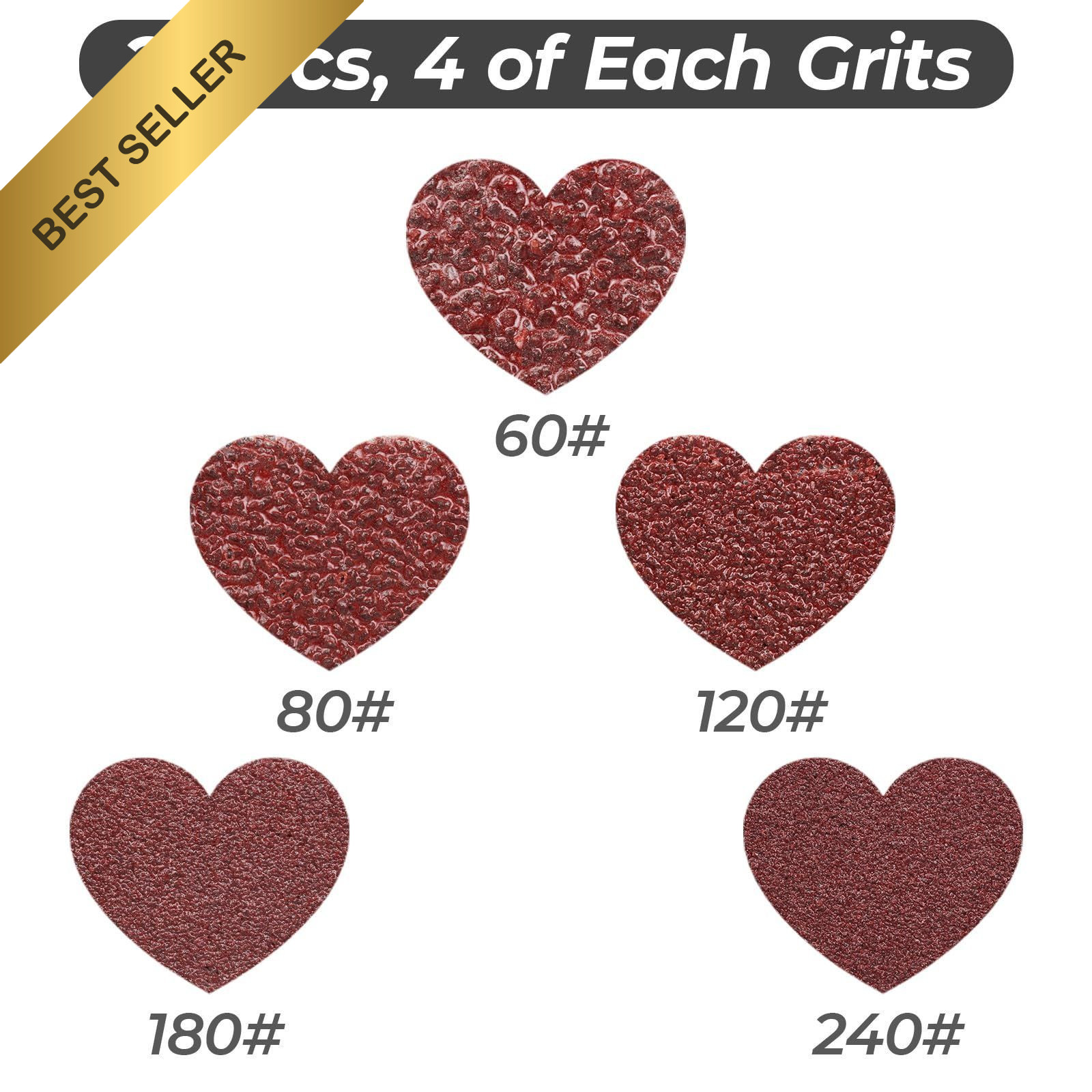 1/2 x 18 Inch Sanding Belts 20 Pack 60 80 120 180 240 Grit Aluminum Oxide
