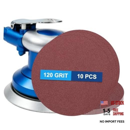 Pack 6 Inch PSA Sanding Discs 120 Grit Aluminum Oxide Self Adhesive 120 grit 10