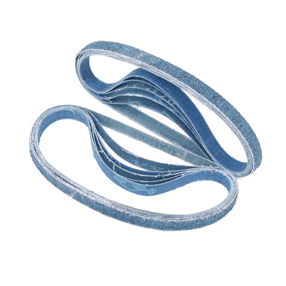 1/2″ x 18″ Zirconia Sanding Belts 40 60 80 120 Grit Assorted 16 Pack