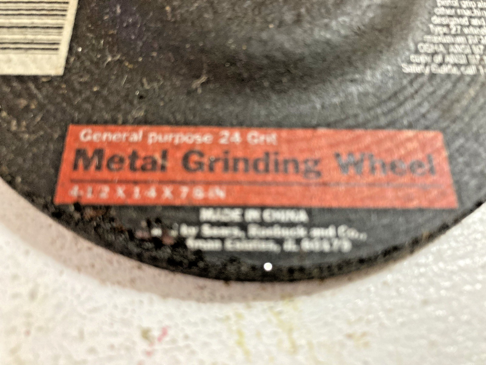 Lot 2 Sears Craftsman 9 28448 Metal Grinding Wheel 24 grit 4 1/2 x1/4x 7/8 in.