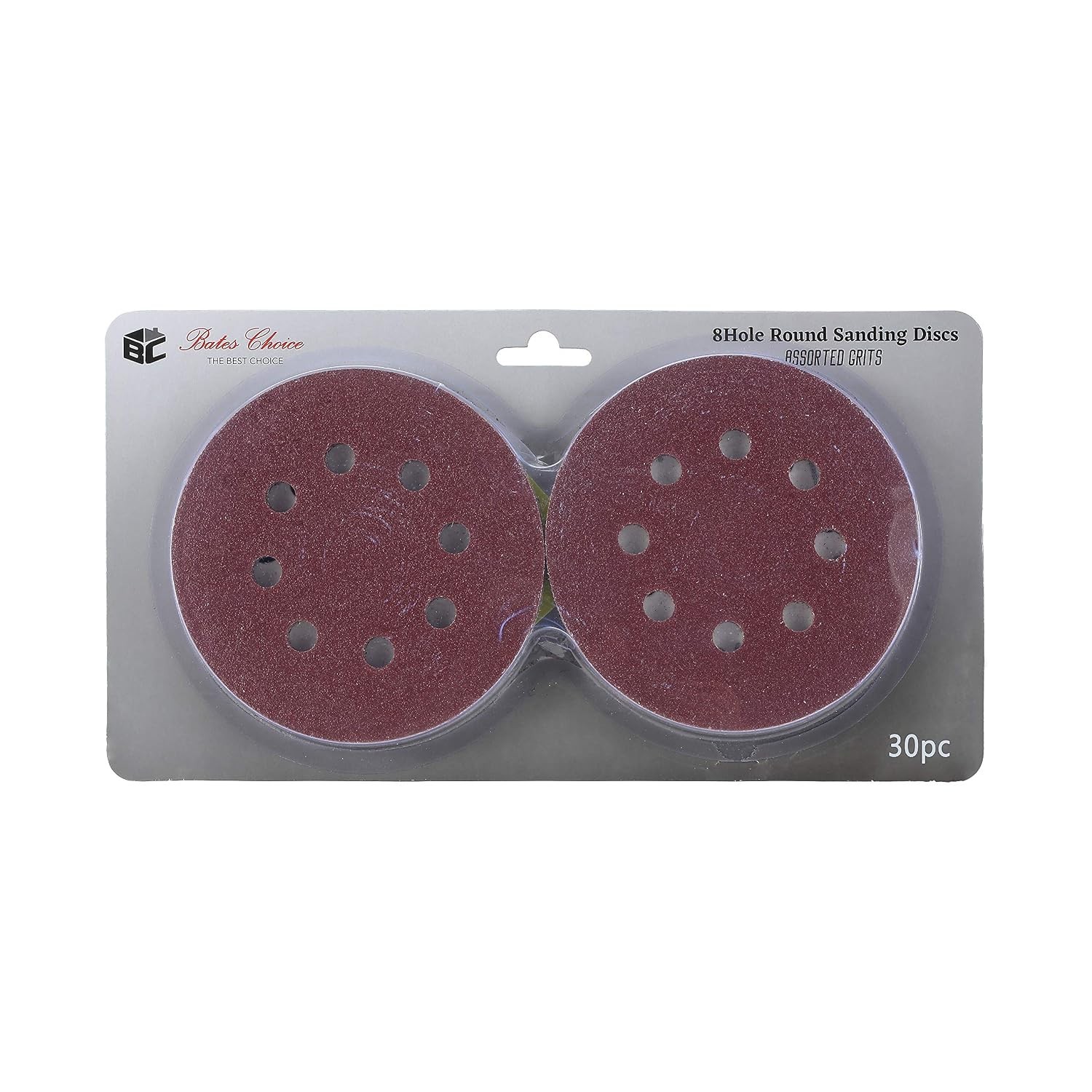 Bates Sanding Discs 30-Pack – 5-Inch Aluminum Oxide for Diverse Surfaces
