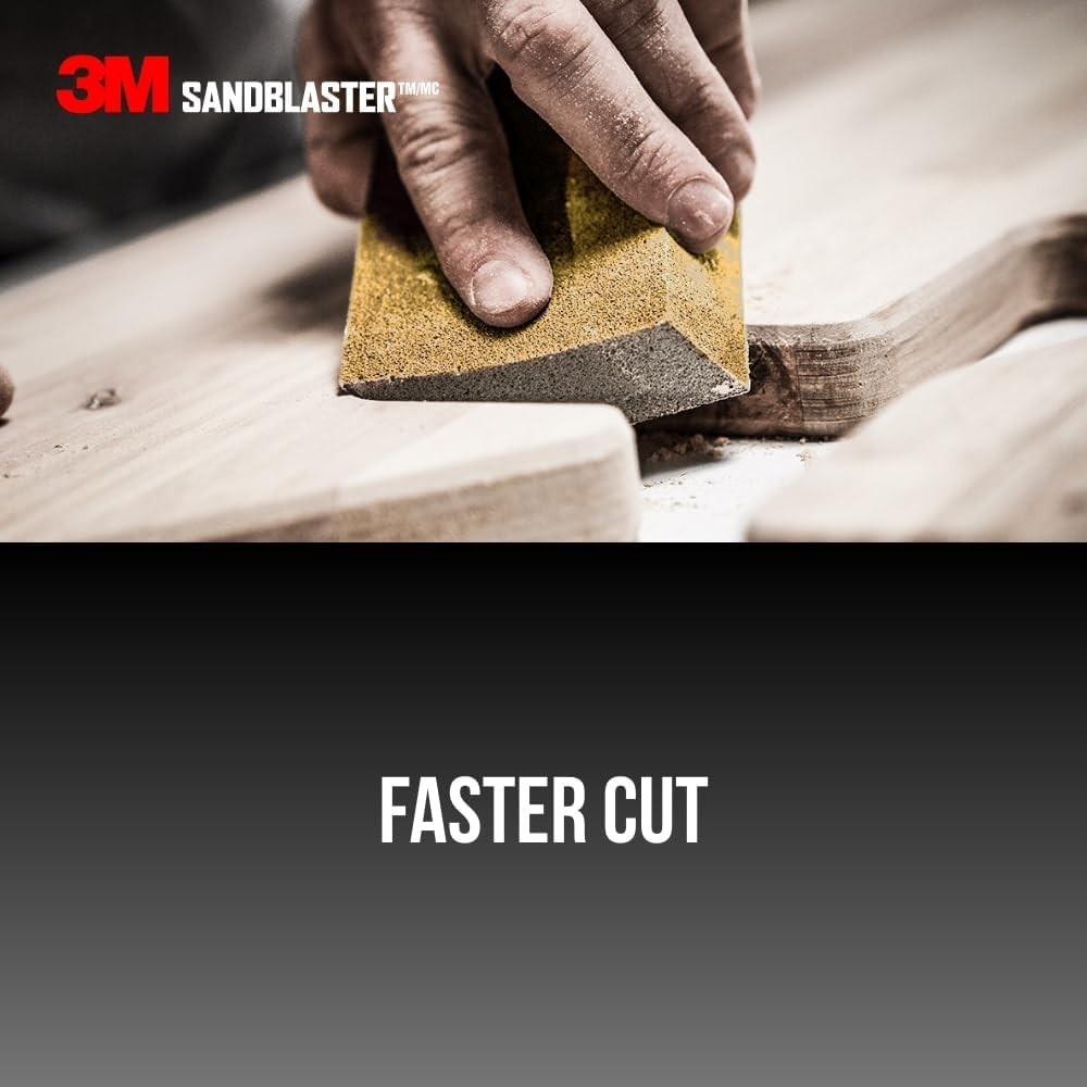 3M SandBlaster Sanding Sponge 3.75″ x 2.5″ x 1″ 20907-180