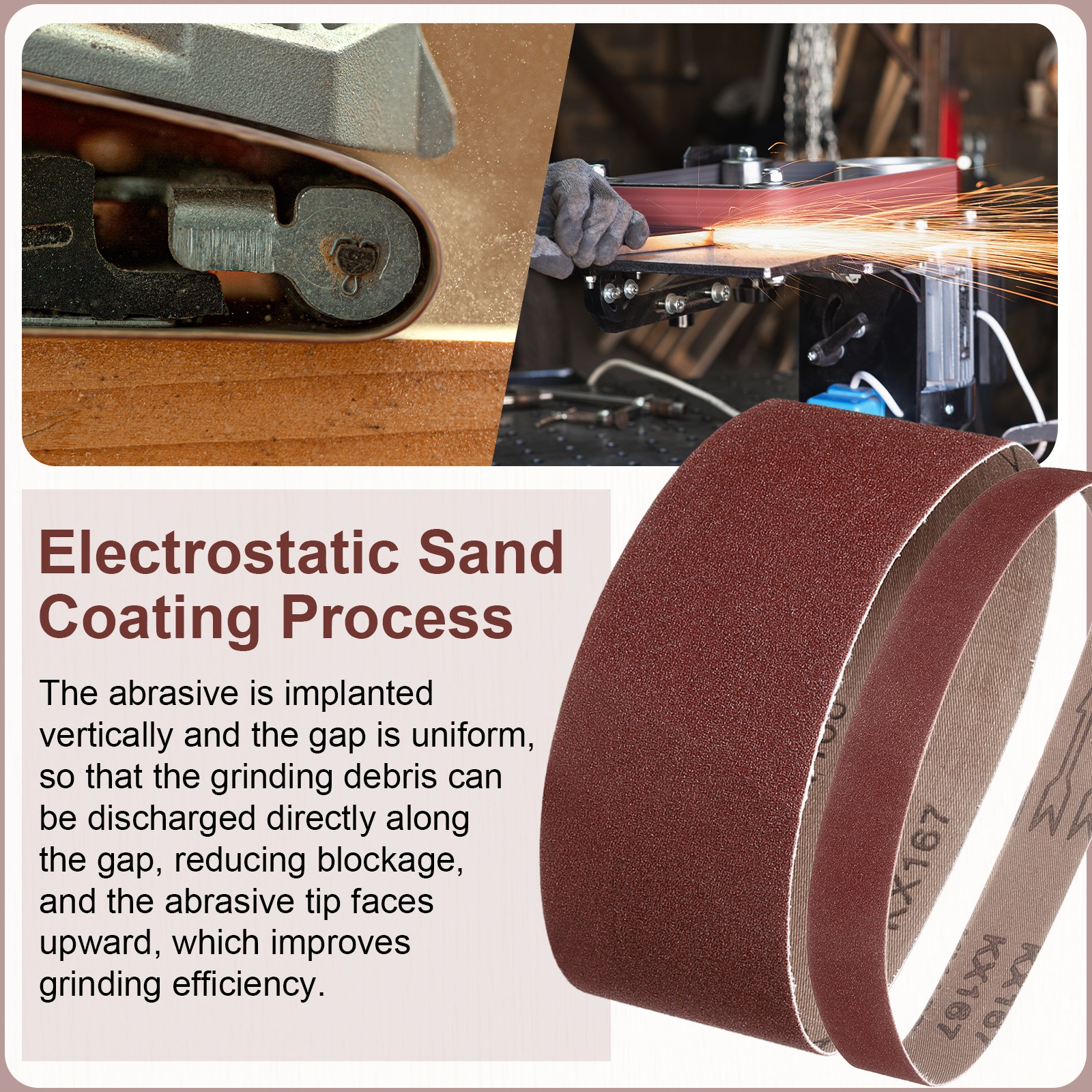4 x 24 Inch Sanding Belts, 36 Pcs 60/80/120/150/240/400 Grits Aluminum Oxide