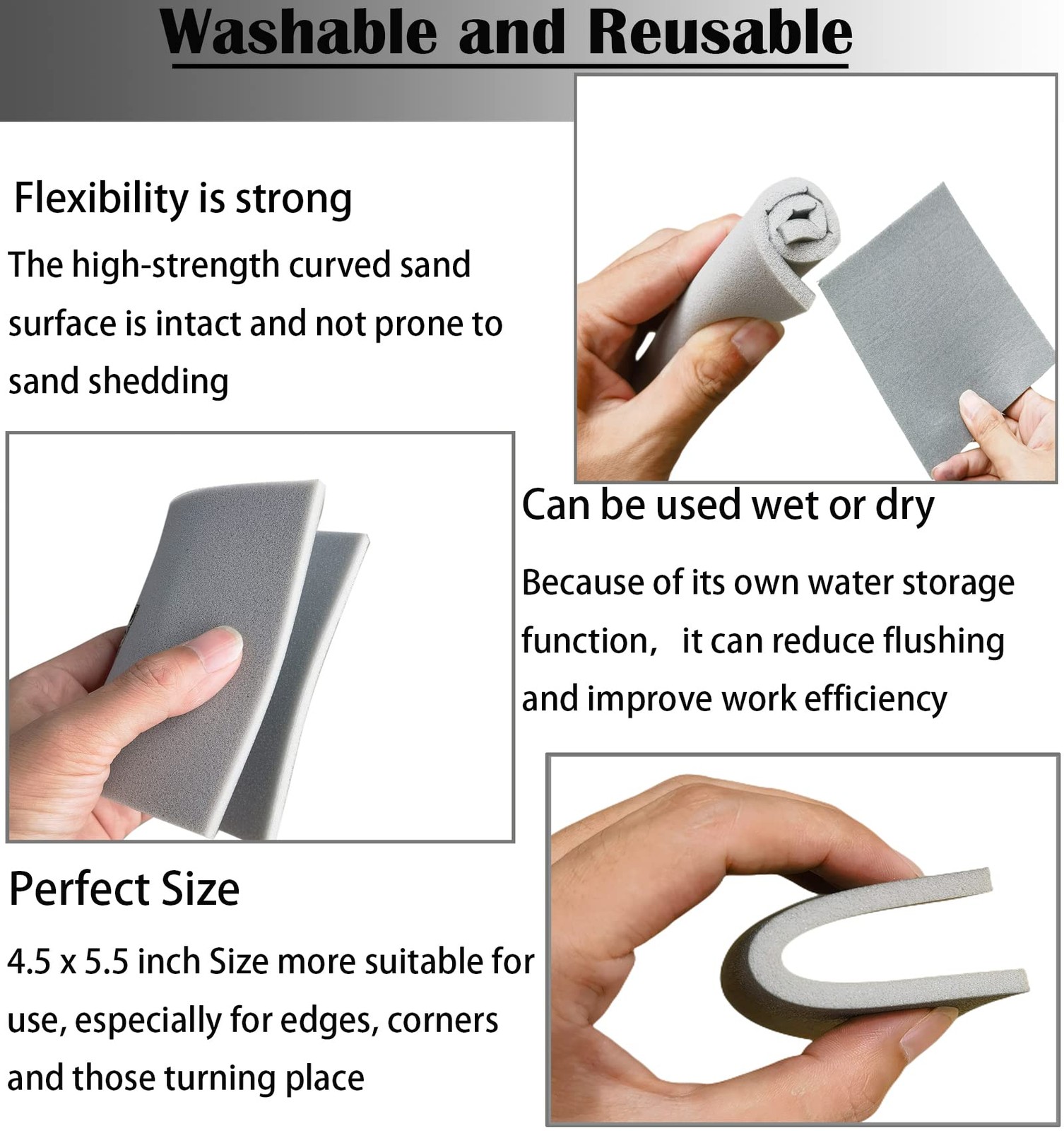 20 Pack 3000 Grits Ultra Fine Sanding Sponge 3″x4″ Wet Dry Foam Sand Block