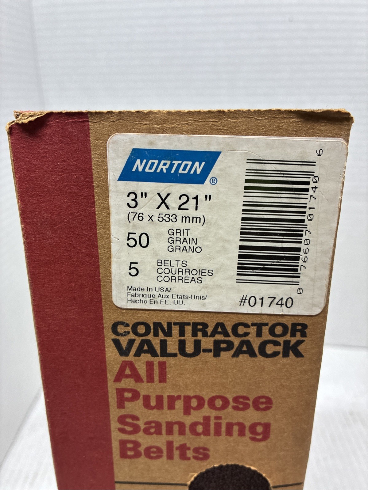 Lot Of 4 Boxes Of 3″ X 21″ Aluminum Oxide Belt Open Boxes See Description