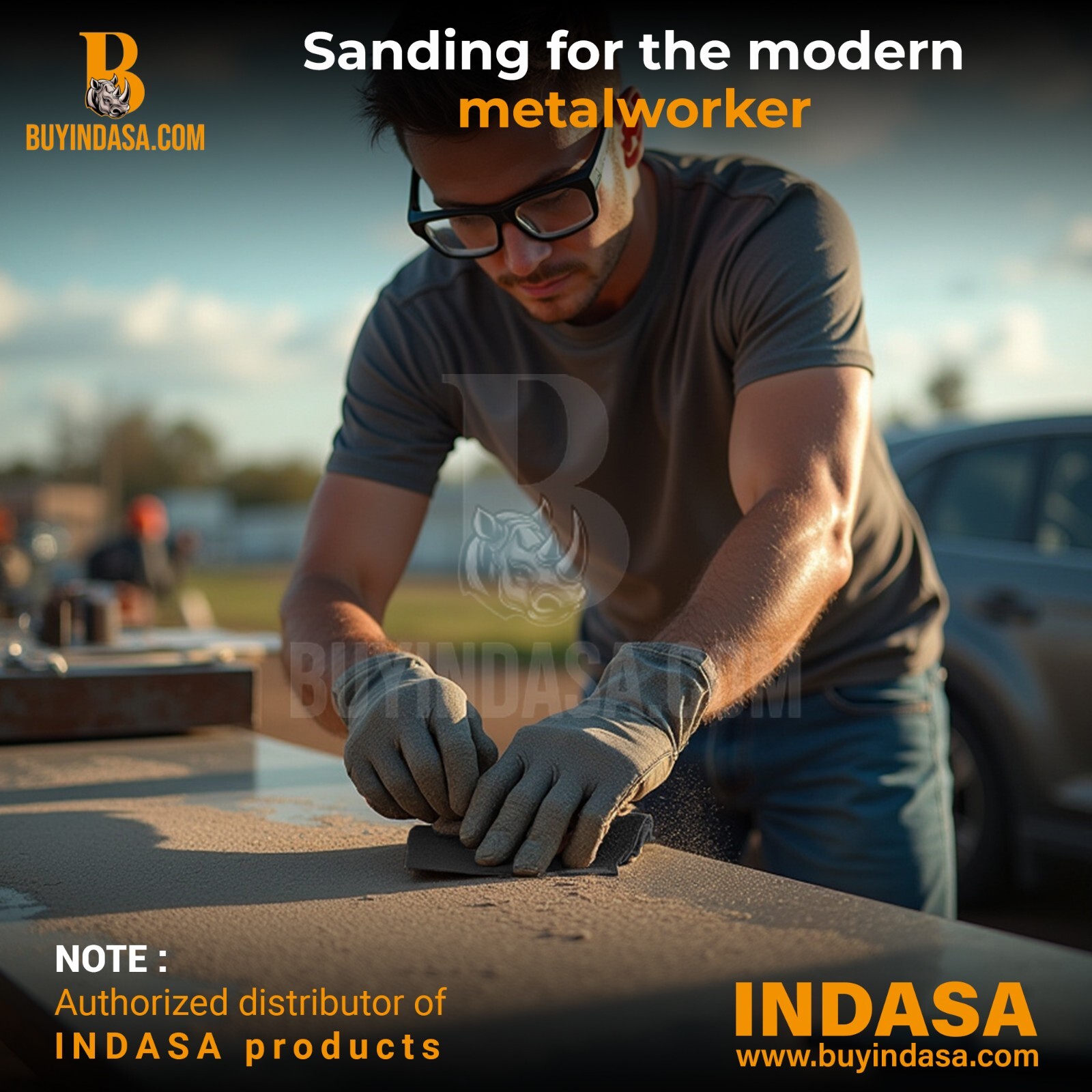 Indasa 50 PCS 9×11” Rhynowet Wet & Dry Sandpaper Sheets, 80-2500 Grit Range