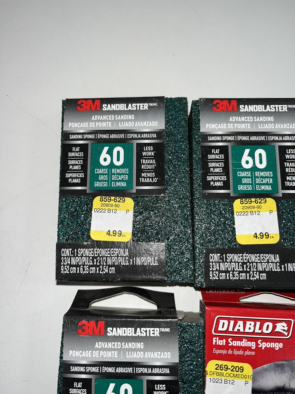 3M Sand Blaster Advance Sanding Sponge + Diablo Flat Sanding Sponge Set of 7