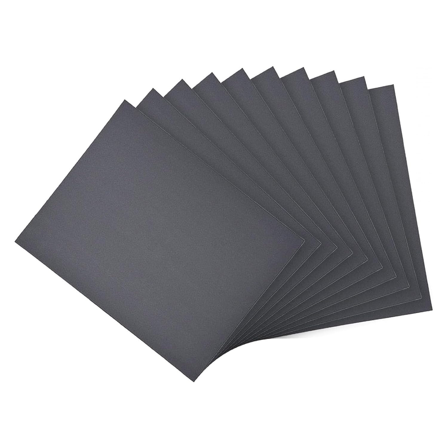10Pcs 400 Grit Sandpaper Sheet 9 Inch X 11 Inch, Resin Bonded Sandpaper for Wet