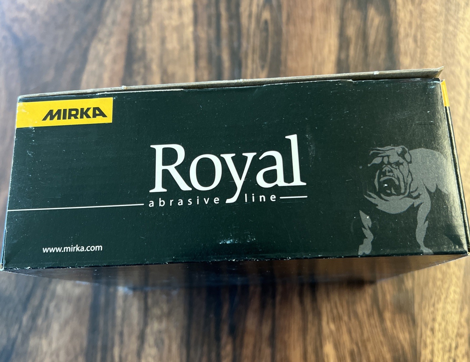 50pcs Mirka Royal Plus 25-625-120 6″ 8 Hole 120 Grit Hook and Loop Sanding Discs